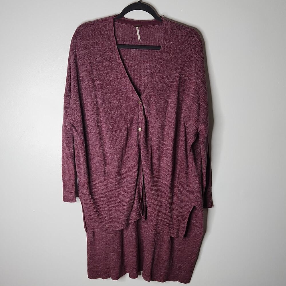 Free People TGIF High Low Hem Snap Front Cardigan Sweater  Size XS